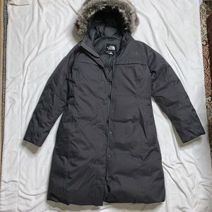 Charcoal Puffer North Face Jacket
